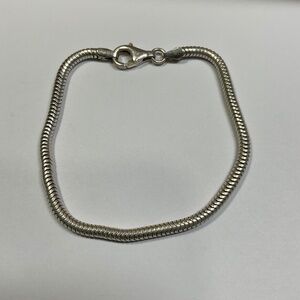 RCI Italian Sterling Silver Snake chain bracelet. 7.5 inches long